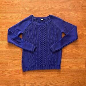 Blue Cable Knit Sweater